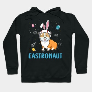 Eastronaut Corgi Astronaut Easter Day Hoodie